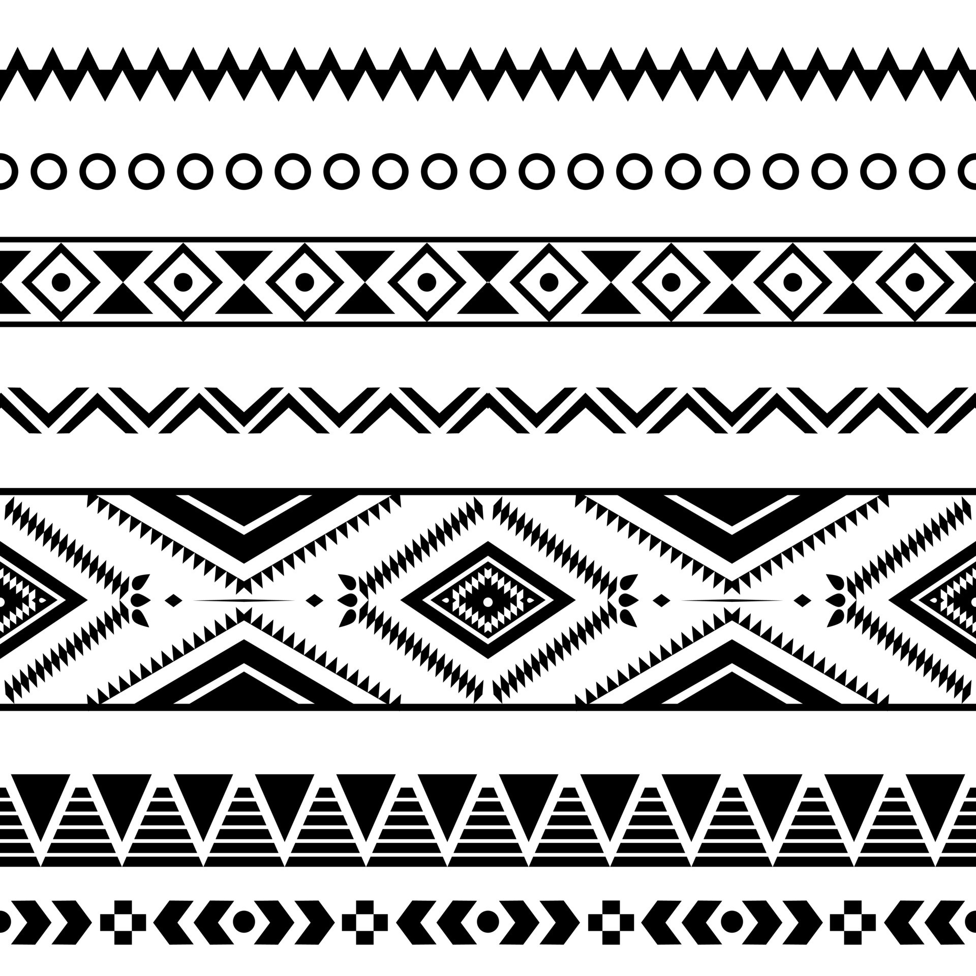 Vector abstract ethnic geometric pattern design for background or ...