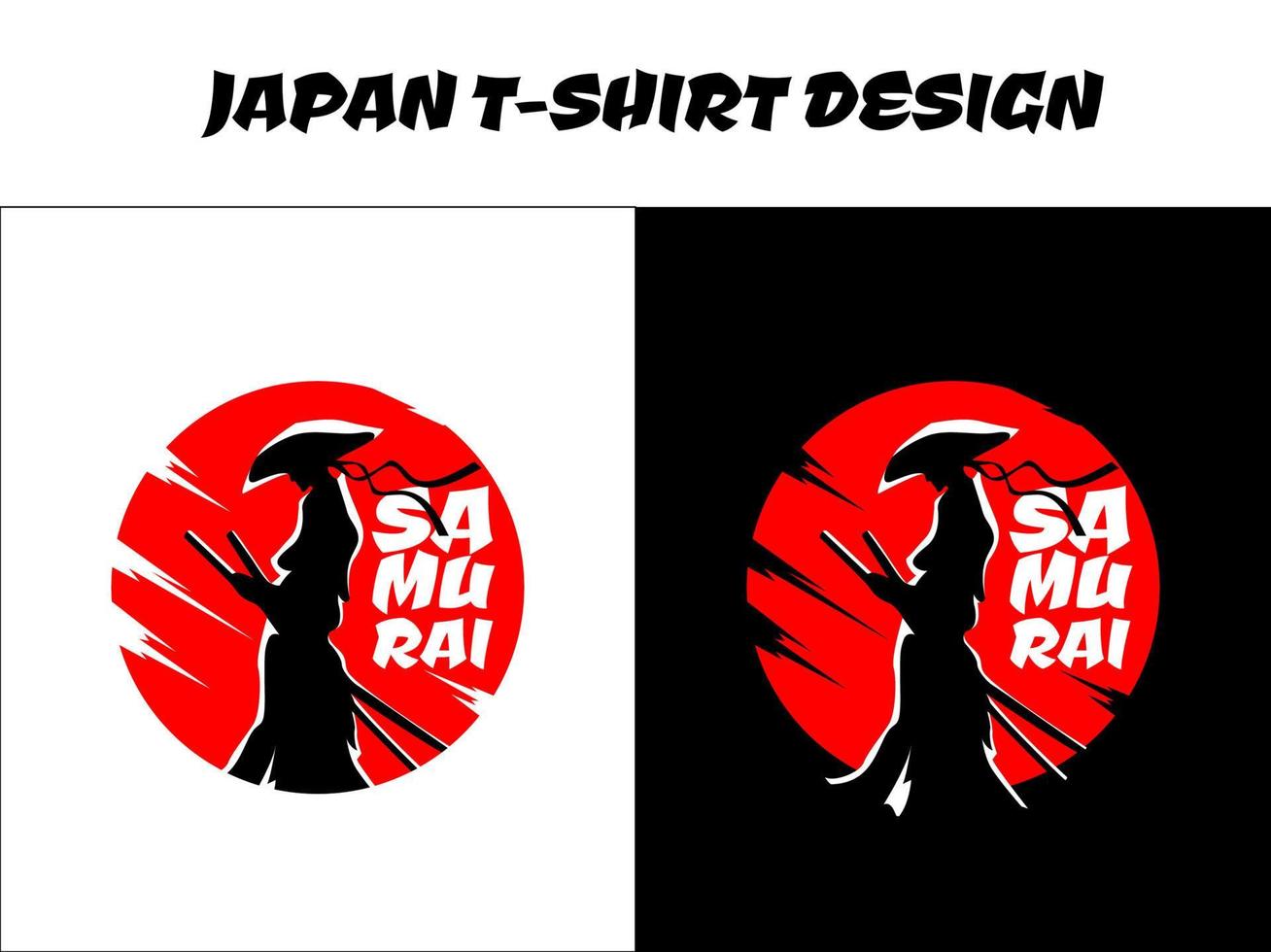 male samurai, silhouette japan samurai vector for design t shirt concept, japanese theme design, Japanese t-shirt design, samurai vector illustration, silhouette samurai