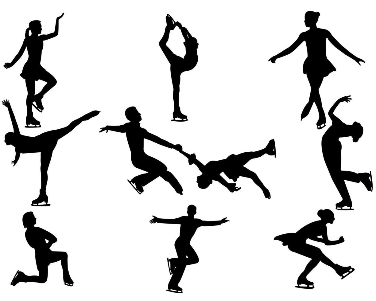 figure skater on background vector