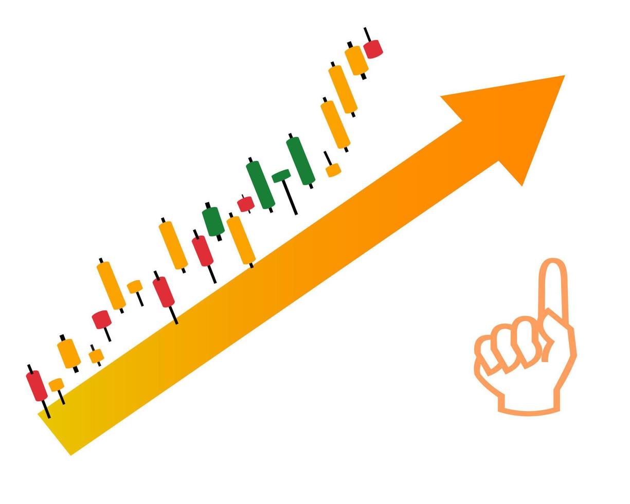 Exchange candlesticks on a white background vector