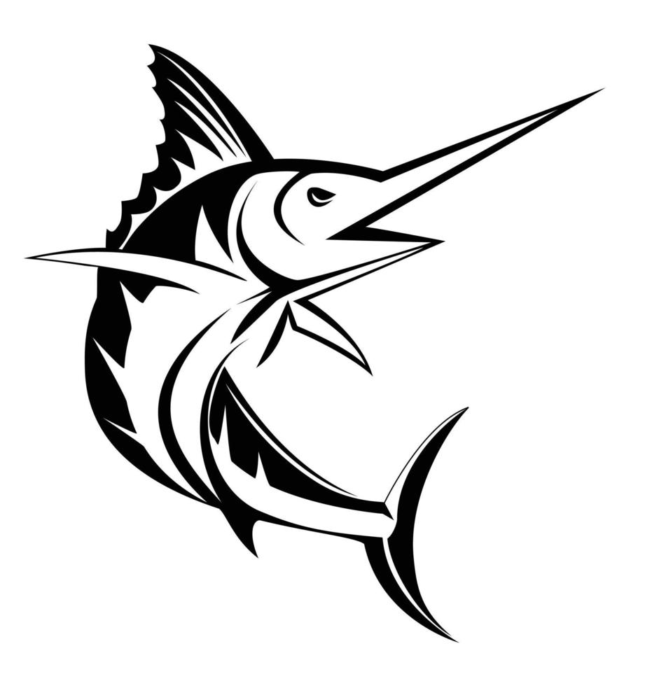 vector de pez marlin