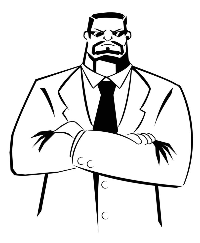 Bodyguard illustration design vector