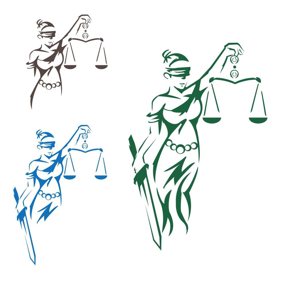 Lady Justice illustration vector