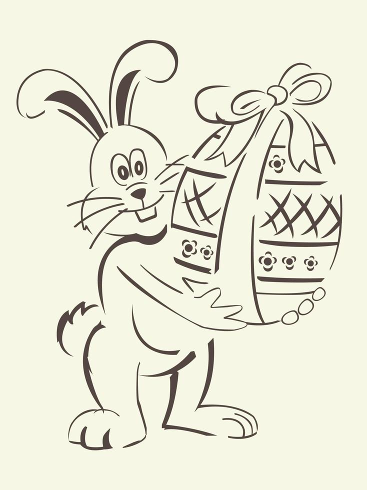 Rabbit easter illustration vector