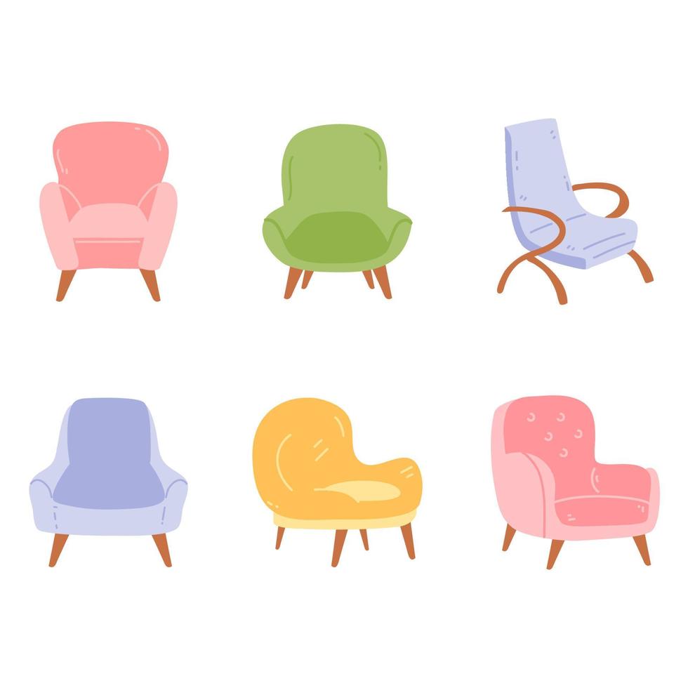 illustration of a home chair for the interior cozy vector