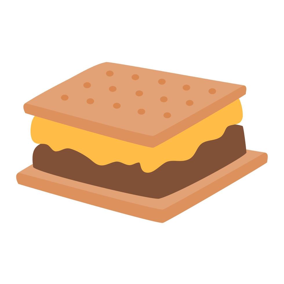 ilustración de s'more de diseño plano vector