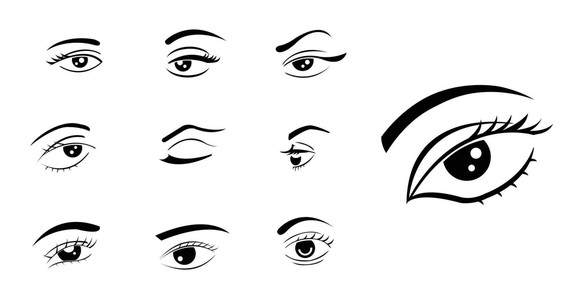 Eyes Collection set vector