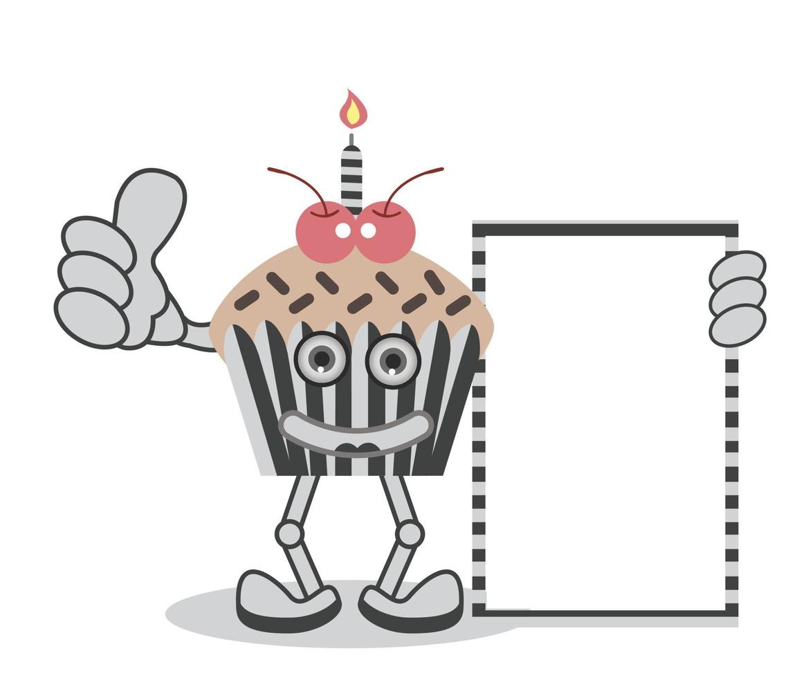 Cupcake banner illustration vector