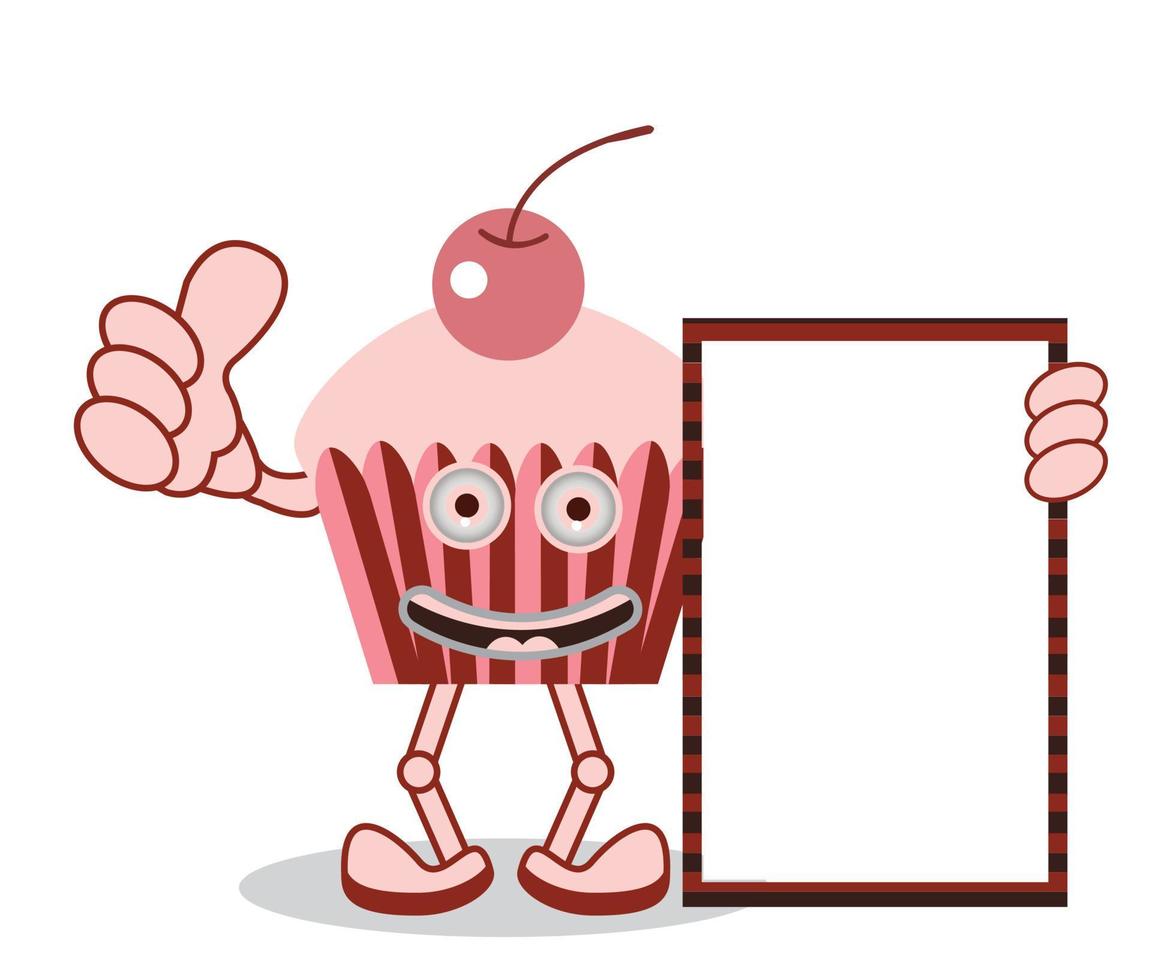 Cupcake banner illustration vector
