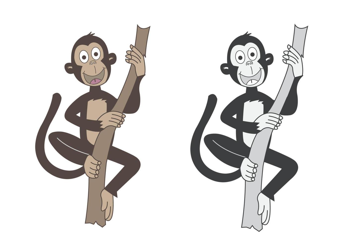 desenho de macaco-prego bonitinho acenando a mão 14328827 Vetor no Vecteezy