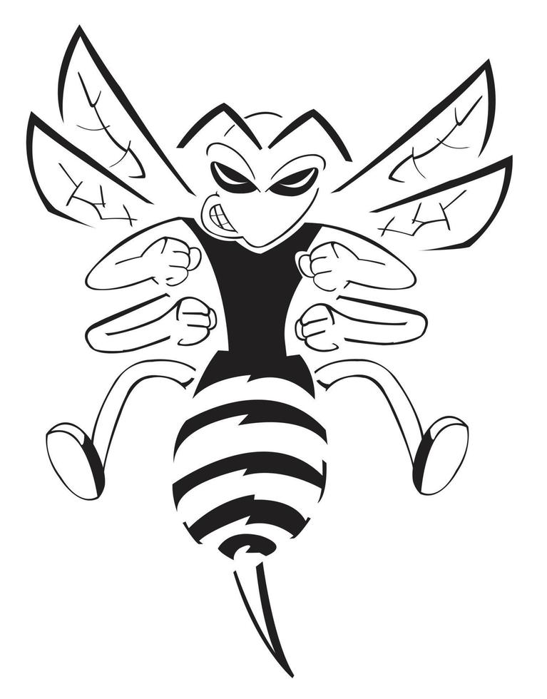 Bee Character illustration vector