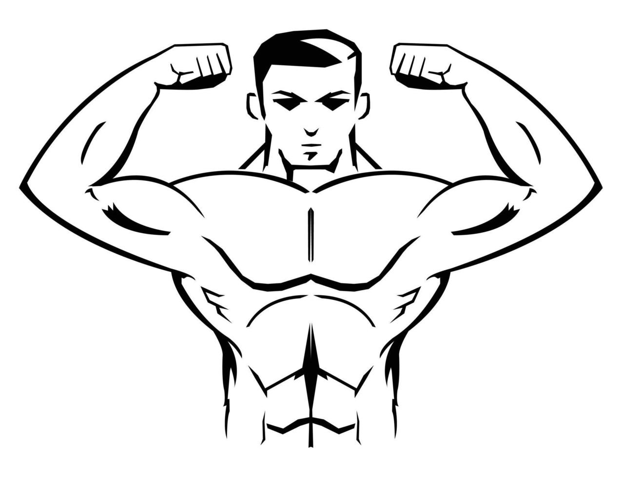 Body builder Mascot vector