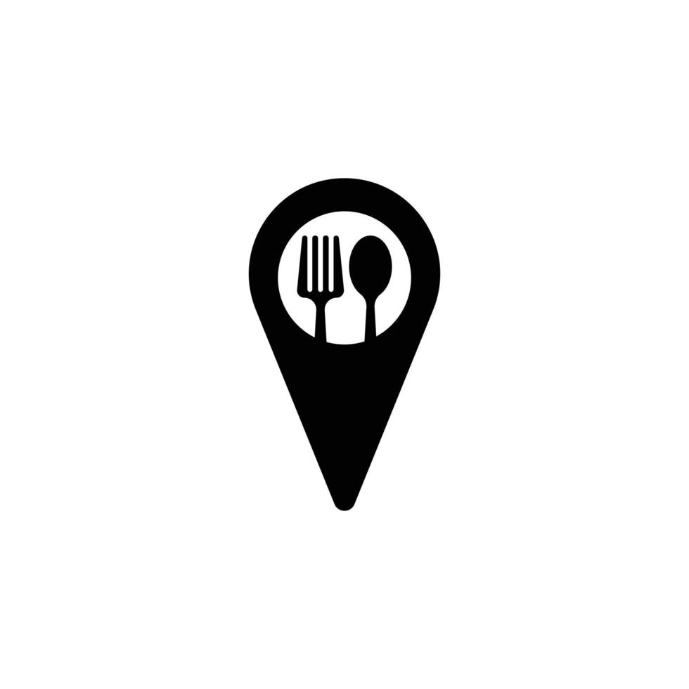 comer ubicación vector icono logo