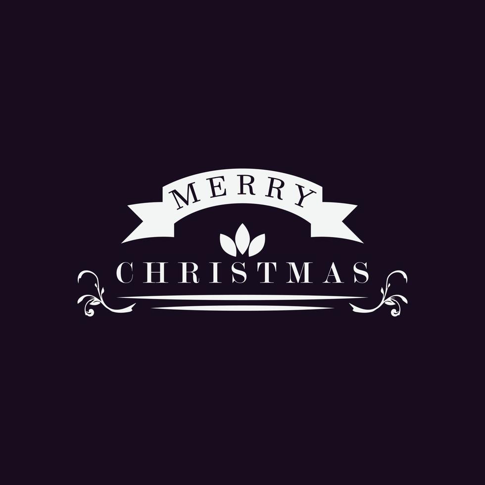 Merry christmas text vector logo