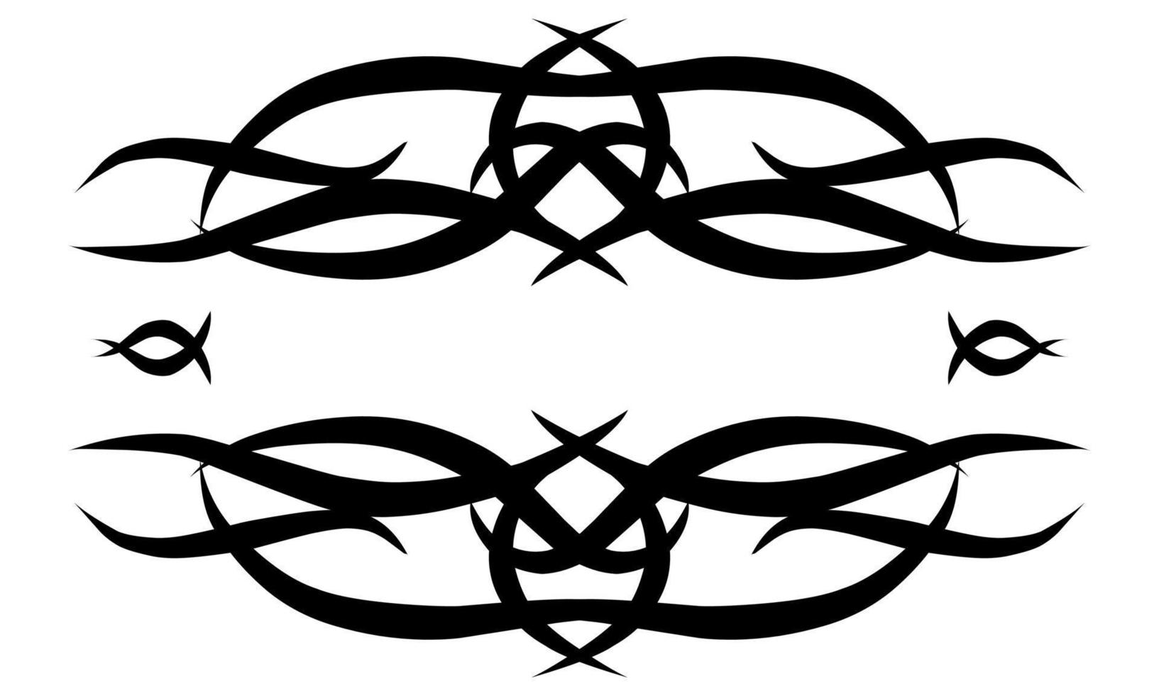 Abstract tribal frame, border, motif, tattoo, ornament, decoration collection set for web or print design element vector