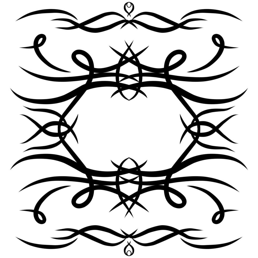 Abstract tribal frame, border, motif, tattoo, ornament, decoration collection set for web or print design element vector
