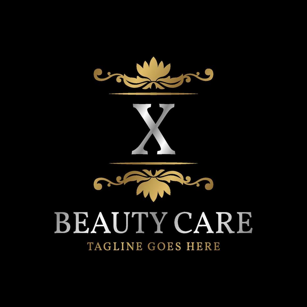letter X initial luxury vector logo design
