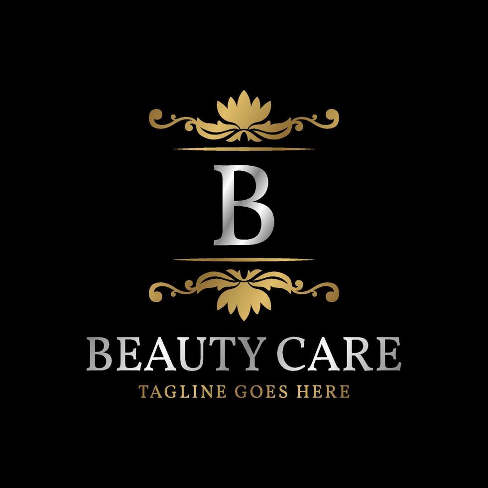 letter B initial luxury vector logo design