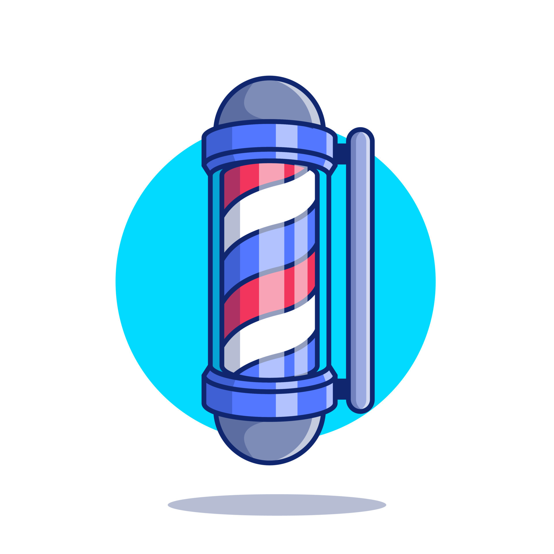 Barber Pole Cartoon Vector Icon Illustration. Barber Shop Tools Icon  Concept Isolated Premium Vector. Flat Cartoon Style 15025541 Vector Art at  Vecteezy