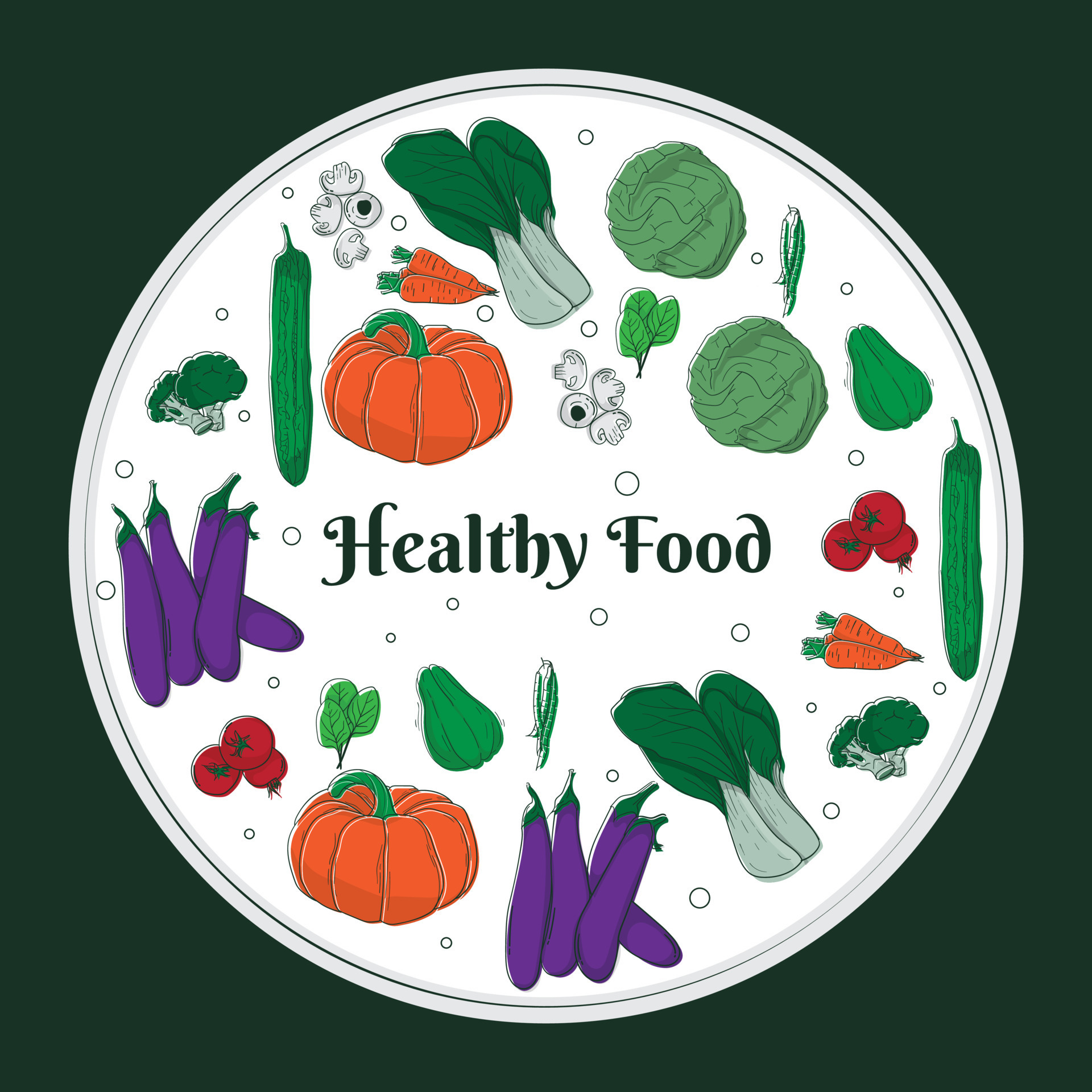 Healthy food plate template