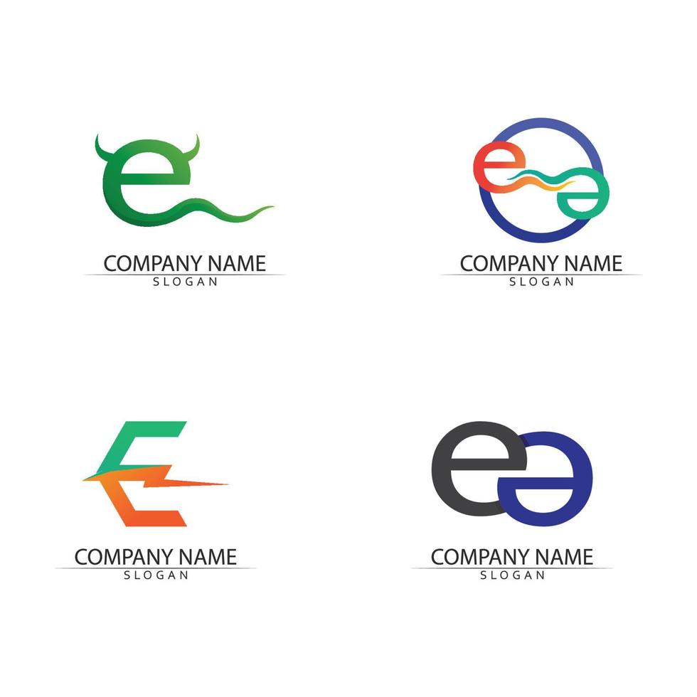 letter E logo design and font E vector concept symbol