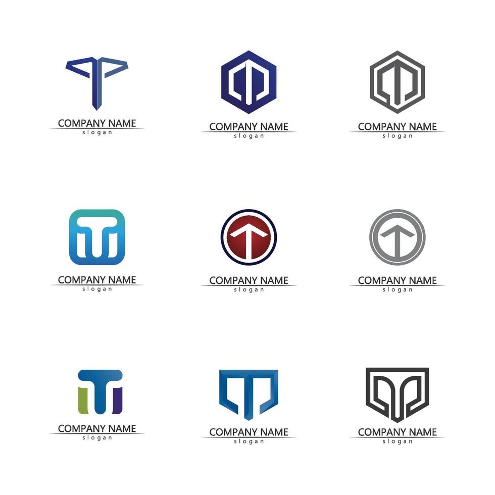 letter T logo image and font T design graphic  vector