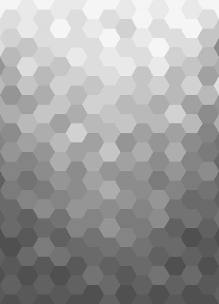 Hexagonal Shape Background Gradient Gray Mosaic Pattern vector