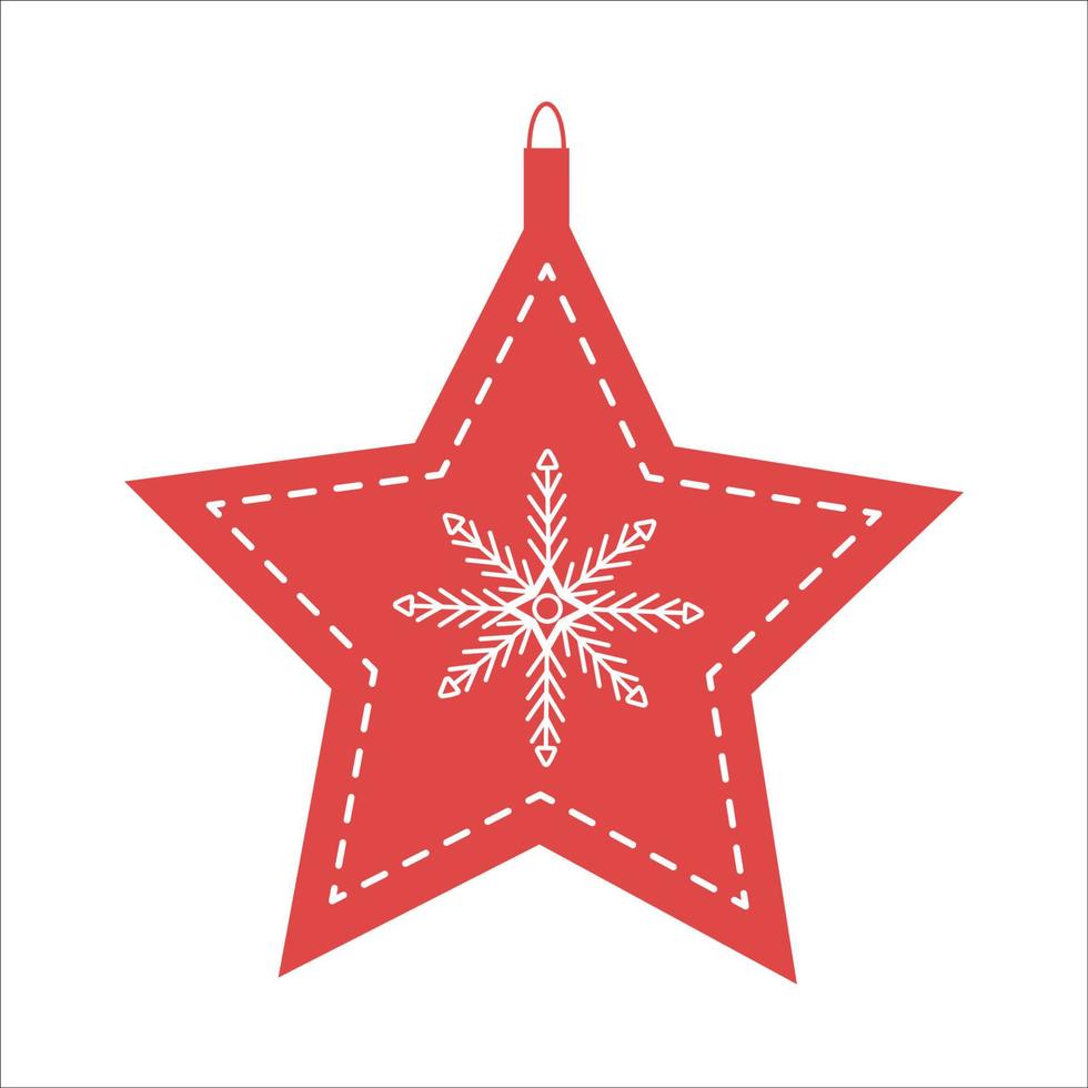 new year red star vector