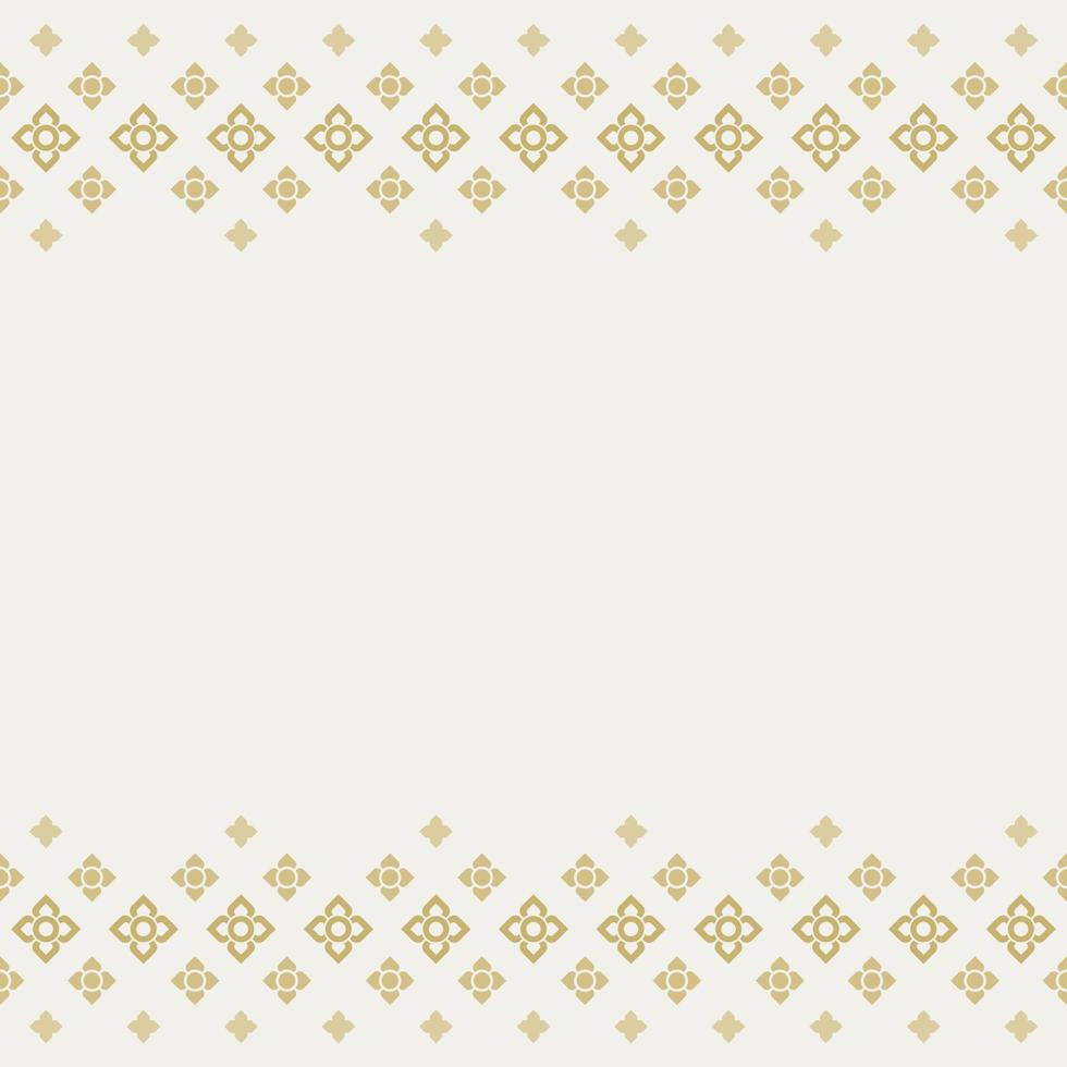 Contemporary Thai Art Background Square Line Pattern vector