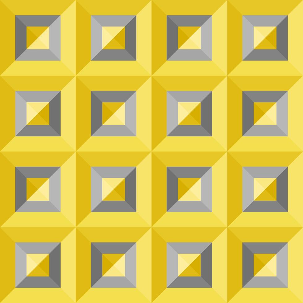 Yellow And Gray Squares Seamless Background vector