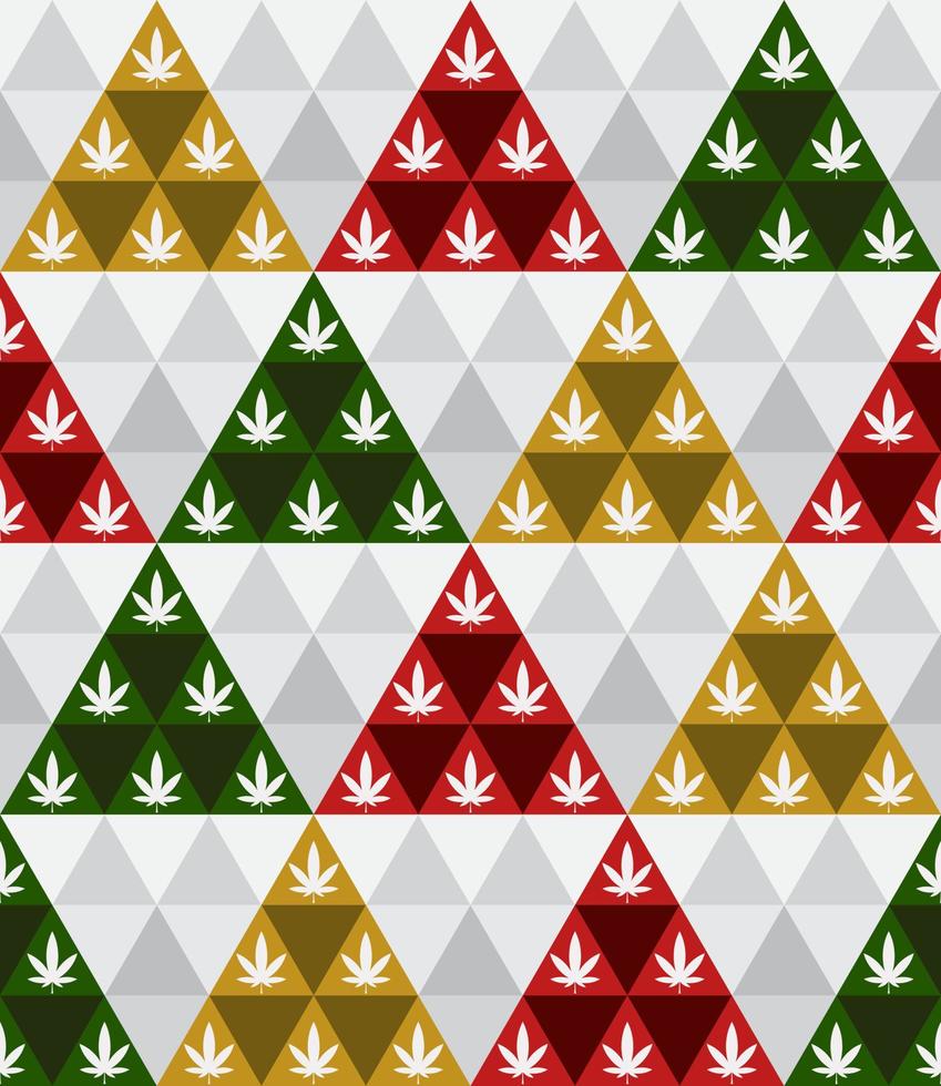 Triangle Shape Marijuana Christmas Tree vector