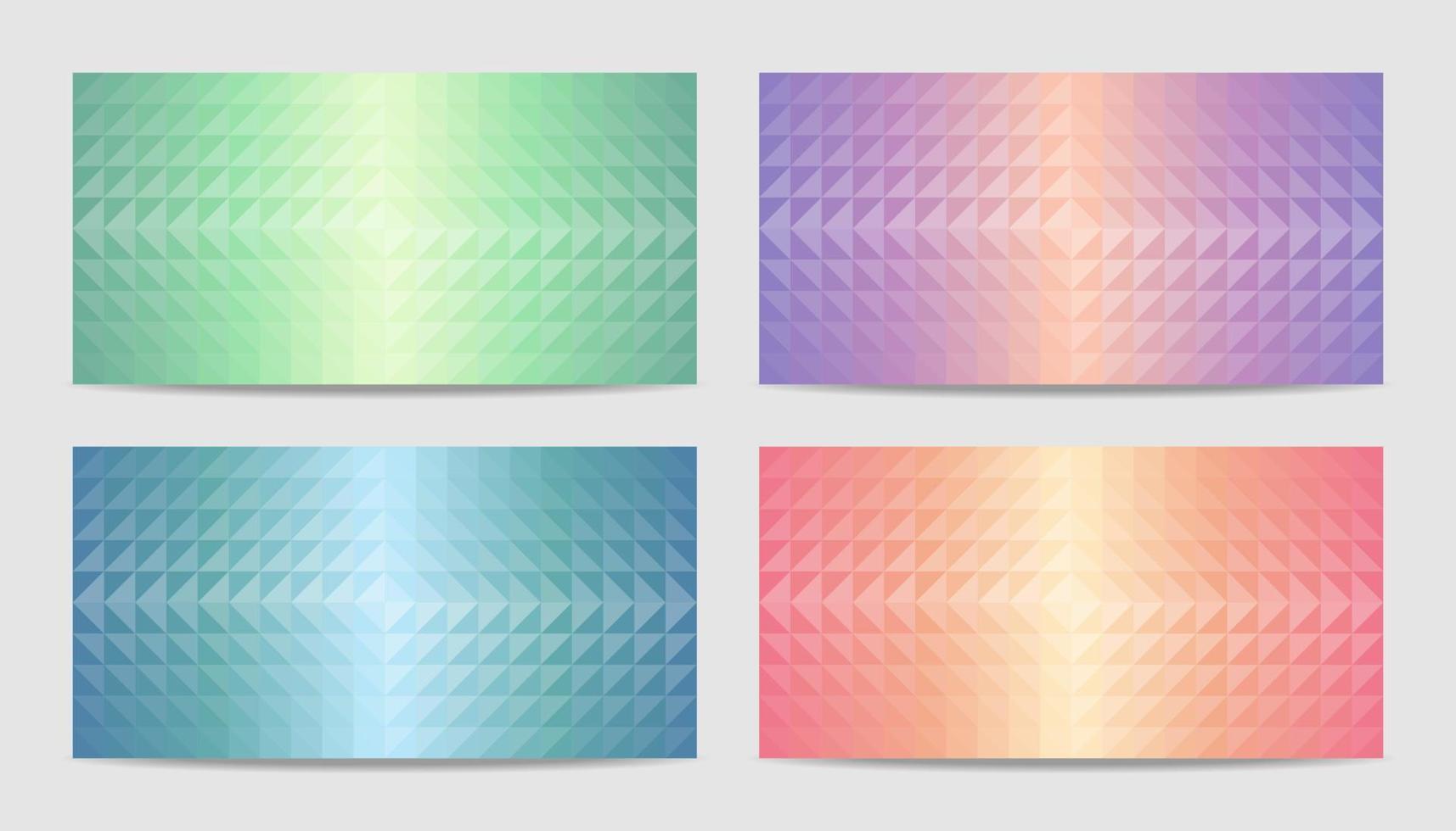 Pastel Color Set Geometric Triangle Background vector