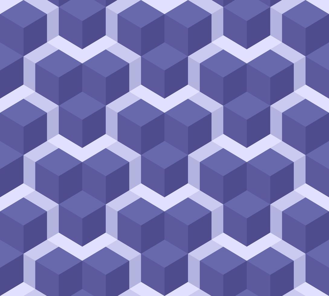 3D Cube Pattern Background Color vector