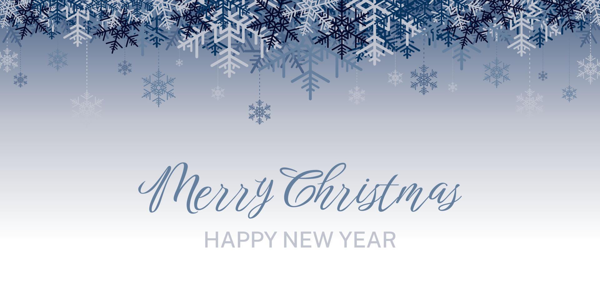 Snowflake Banner Pattern Blue And White vector