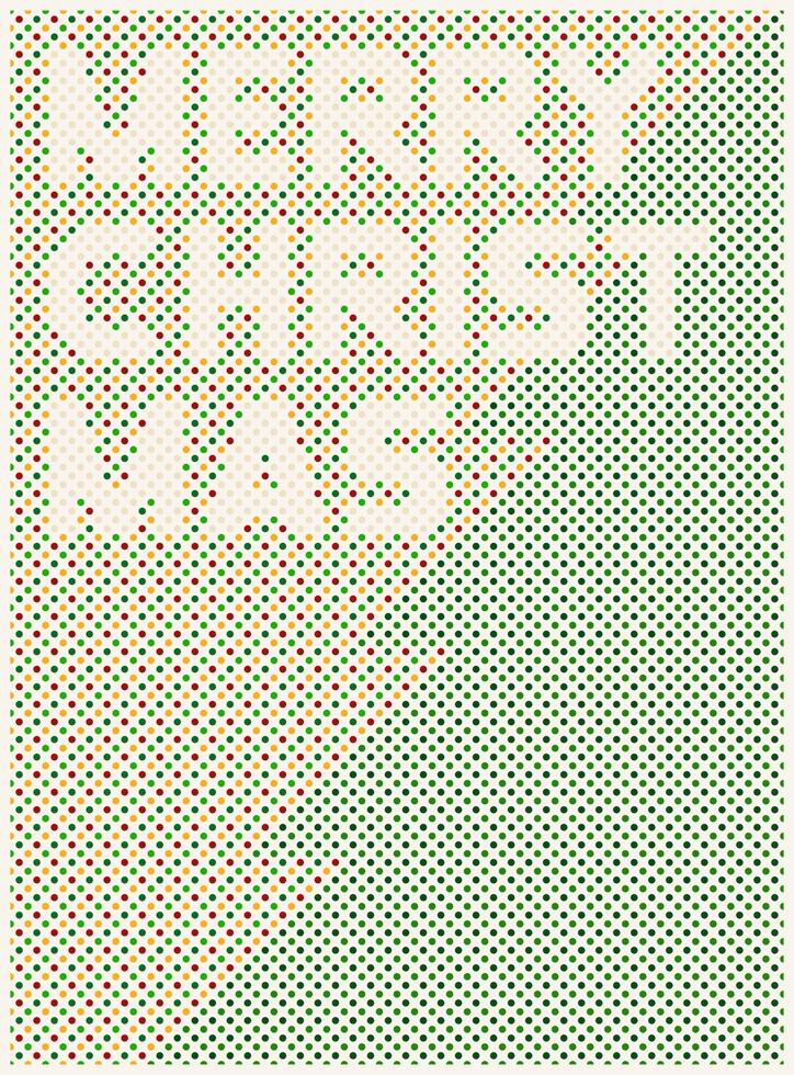Merry Christmas Poster Polka Dot Style vector