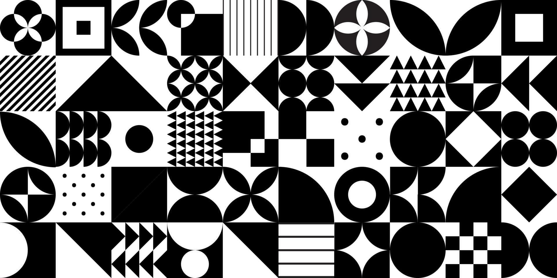 diseño de patrones sin fisuras vintage geométrico mínimo de los años 20 con elementos de formas primitivas para impresión, textil. fondo retro bauhaus, círculo abstracto plano vectorial, triángulo y arte de línea cuadrada. vector