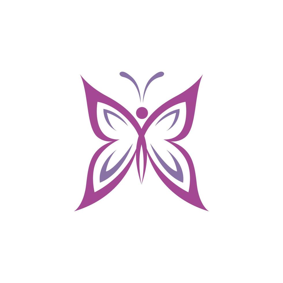 diseño de icono de mariposa de belleza vector