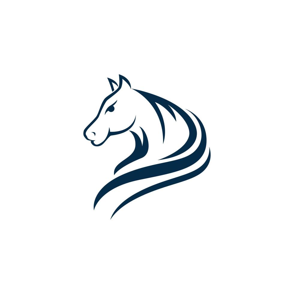 icono de vector de plantilla de logotipo de caballo
