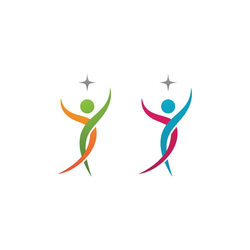 Human character logo sign vector