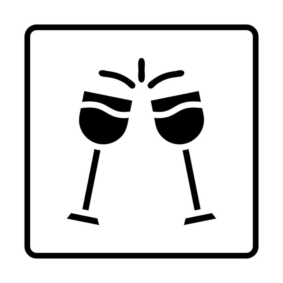 Glass solid Icon. Social media sign icons. Vector illustration isolated for graphic and web design.