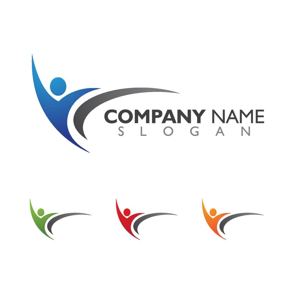 Human character logo sign vector