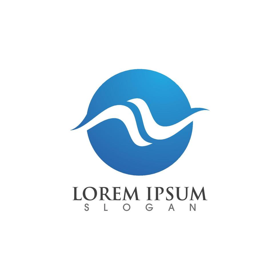 Water wave icon vector