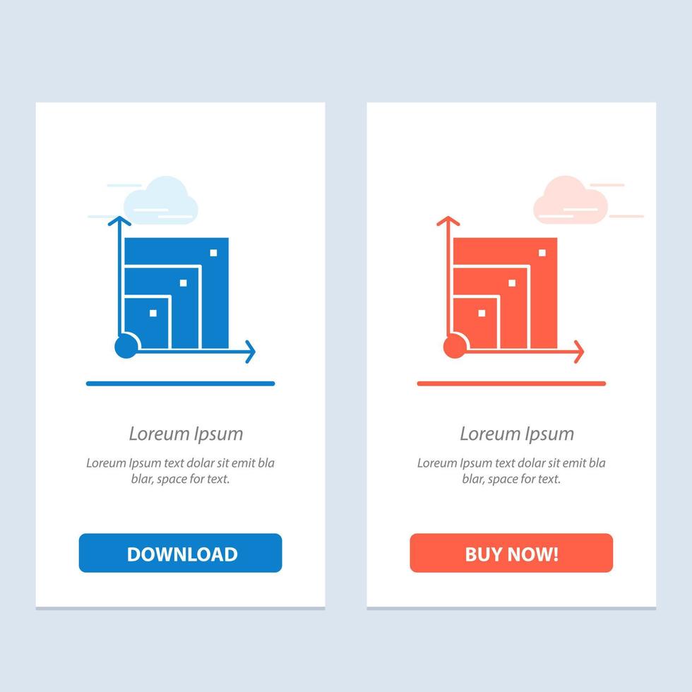 Scalable System Scalable System Science  Blue and Red Download and Buy Now web Widget Card Template vector