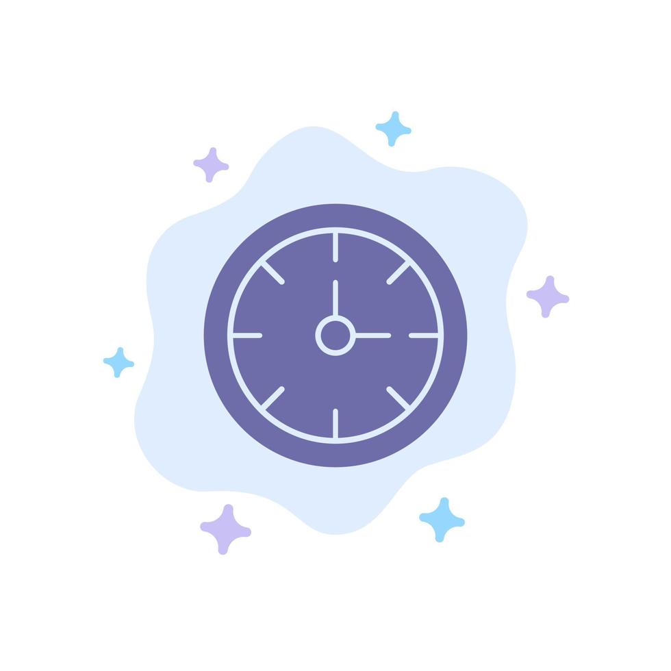 Alarm Clock Stopwatch Time Blue Icon on Abstract Cloud Background vector