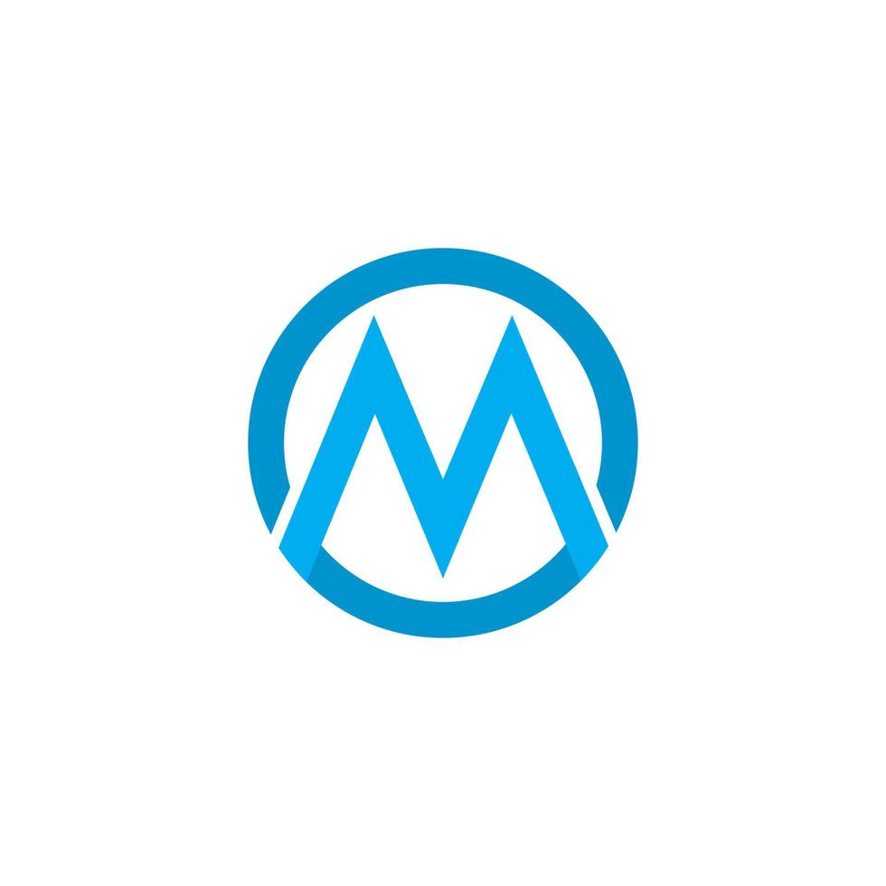 M Letter Logo Template vector illustration