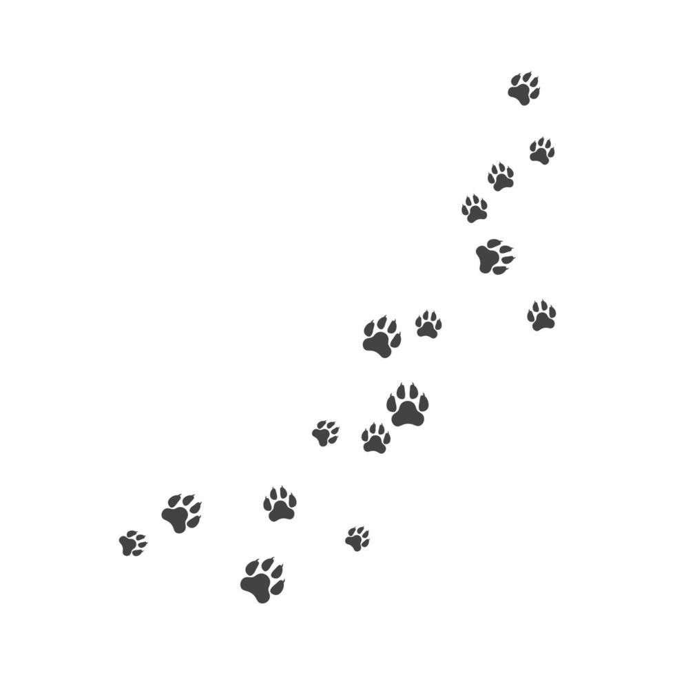 Paw background template vector