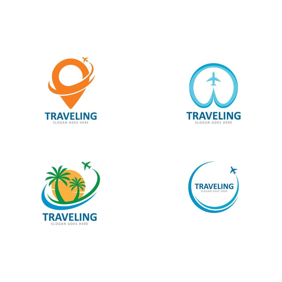 Travel logo vector icon template