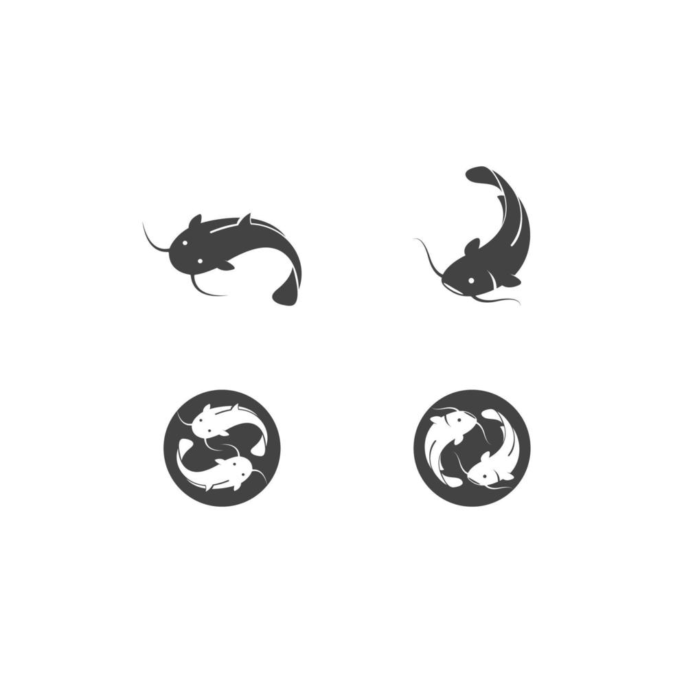 Catfish logo template vector icon illustration