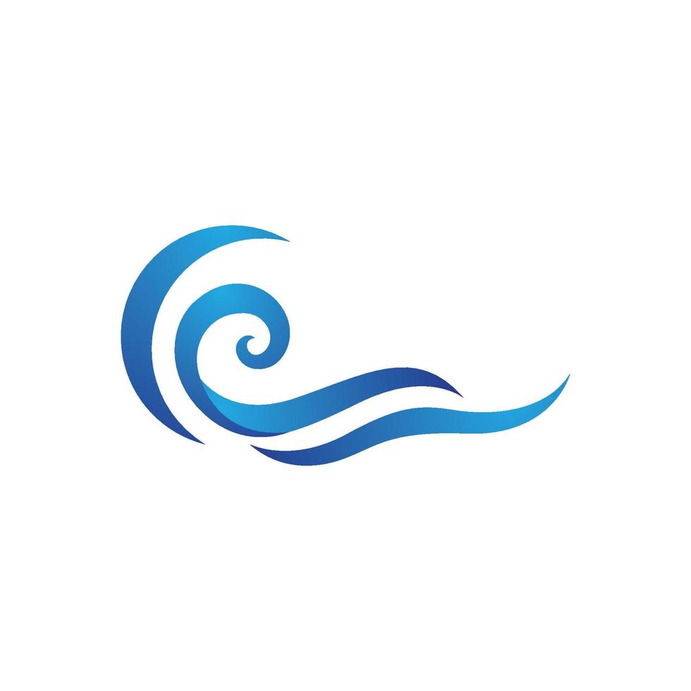 Water wave icon vector