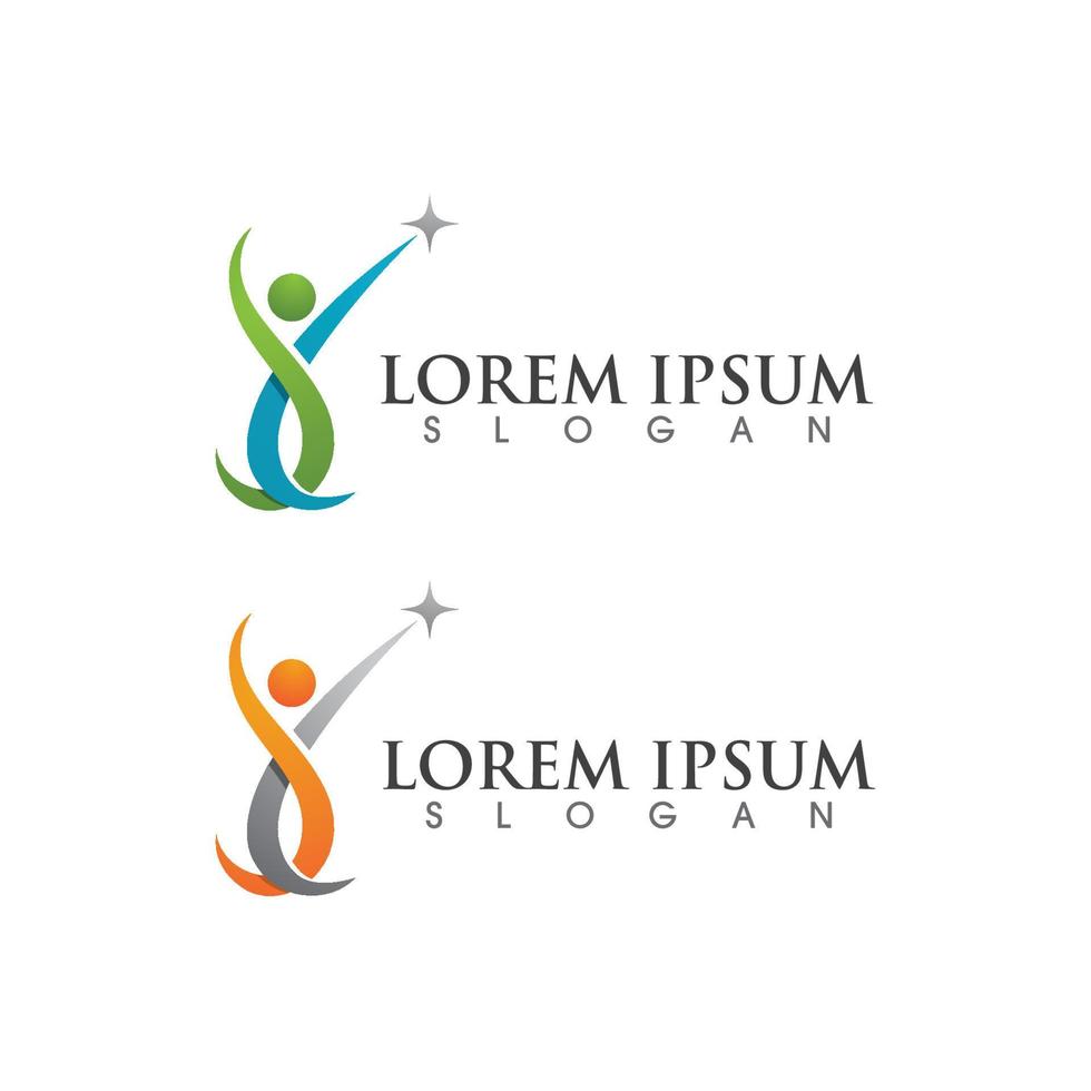Human character logo sign vector